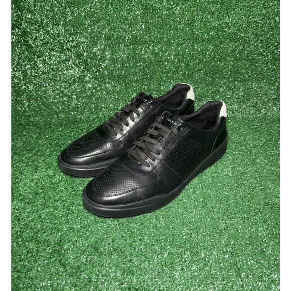 Cole Haan Grand Crosscourt Black Leather Perforated Sneaker Men Size 11.5 C33989 - Picture 3 of 9